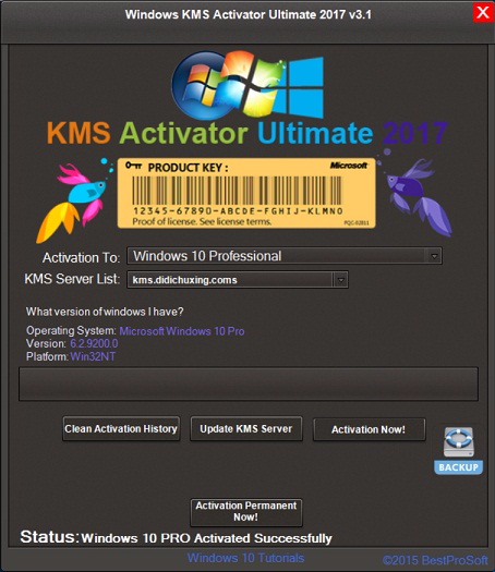 Windows KMS Activator Ultimate 2017 v3.4