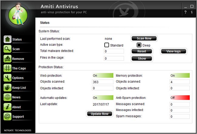 NETGATE Amiti Antivirus 2017 24.0.540 Multilingual